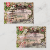 Elegante Hochzeit Vintage Ehe Antike Vintag Visitenkarte (Vorne/Hinten)
