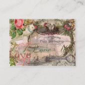 Elegante Hochzeit Vintage Ehe Antike Vintag Visitenkarte (Rückseite)