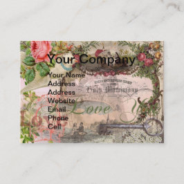 Elegante Hochzeit Vintage Ehe Antike Vintag Visitenkarte