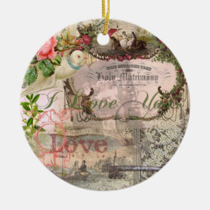Elegante Hochzeit Vintage-Hochzeit Antik Vintage Keramikornament