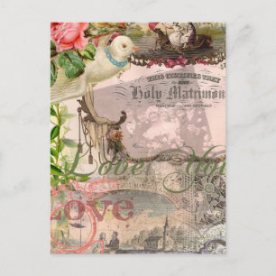 Elegante Hochzeit Vintage-Hochzeit Antik Vintage Postkarte
