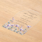 Elegante Hochzeit von Aquarellblumen Acryleinladungen (Ablage )