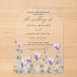 Elegante Hochzeit von Aquarellblumen Acryleinladungen