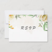 Elegante Hochzeit von Bird Floral RSVP Karte (Vorderseite)