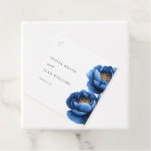 Elegante Hochzeit von Blue Gold Floral Geschenkanhänger (Beispiel)