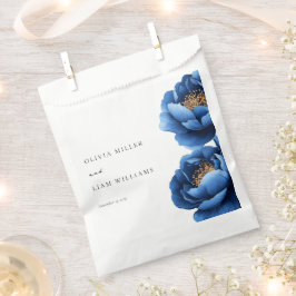 Elegante Hochzeit von Blue Gold Floral Geschenktütchen