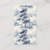 Elegante Hochzeit von Blue Vintag Floral Begleitkarte (Rückseite)