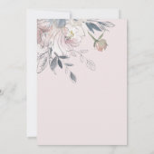 Elegante Hochzeit von Blush Watercolor Einladung (Rückseite)