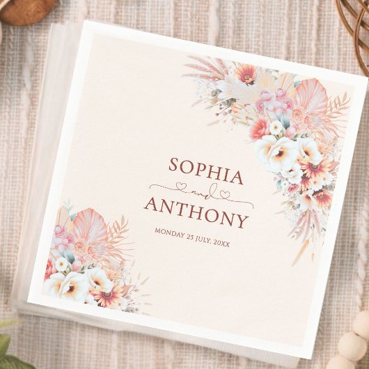 Elegante Hochzeit von Boho Blush Serviette