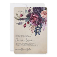 Elegante Hochzeit von Burgundy Marine Floral Water