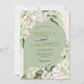 Elegante Hochzeit von Elfenbein Einladung (Vorderseite)