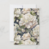 Elegante Hochzeit von Elfenbein mit rosa Wasserfar Einladung (Rückseite)