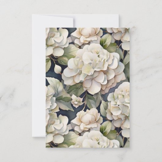 Elegante Hochzeit von Elfenbein mit rosa Wasserfar Einladung (Rückseite)