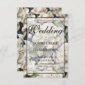 Elegante Hochzeit von Elfenbein mit rosa Wasserfar Einladung (Vorne/Hinten)