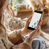 Elegante Hochzeit von Elfenbein & Sage Fall Botani Einladung