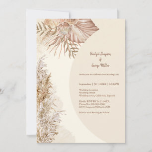 Elegante Hochzeit von Elfenbeingras Einladung