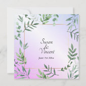 Elegante Hochzeit von Flora und Fauna Einladung (Rückseite)