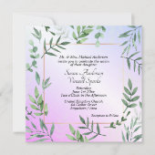 Elegante Hochzeit von Flora und Fauna Einladung (Vorderseite)