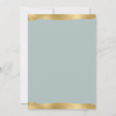 Elegante Hochzeit von Gold Torn Edge Sea Glass Einladung (Rückseite)
