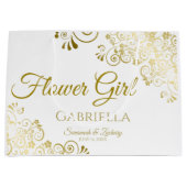 Elegante Hochzeit von Gold & White Große Geschenktüte (Vorderseite)