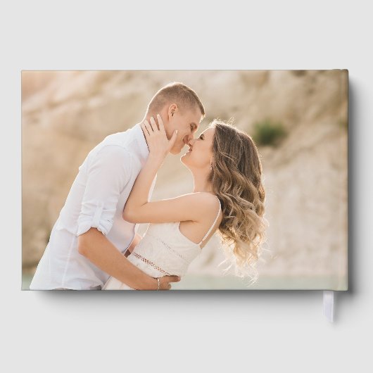 Elegante Hochzeit von Grün und Gold Foil Gästebuch (Rückseite)