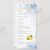 Elegante Hochzeit von Lemon Yellow & Blue Watercol (Rückseite)