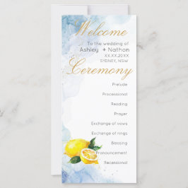 Elegante Hochzeit von Lemon Yellow & Blue Watercol