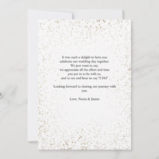 Elegante Hochzeit von Navy Blue Pink Blush Gold Fl Dankeskarte (Rückseite)