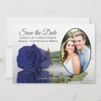 Elegante Hochzeit von Navy Blue Rose & Oval Foto