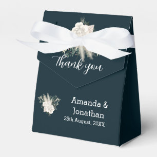Elegante Hochzeit von Navy Blue und White Roses Geschenkschachtel