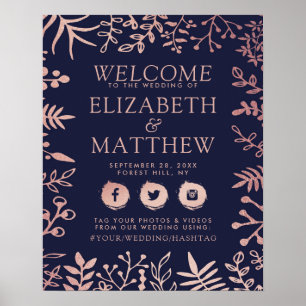 Elegante Hochzeit von Navy & Rose Poster