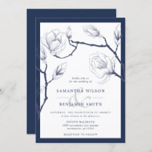 Elegante Hochzeit von Navy und White Floral