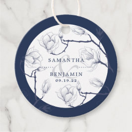 Elegante Hochzeit von Navy & White Floral Vielen D Geschenkanhänger