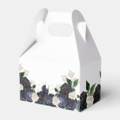 Elegante Hochzeit von Navy & White Rose Florals Geschenkschachtel (Rückseite)