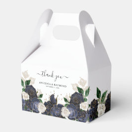Elegante Hochzeit von Navy & White Rose Florals Geschenkschachtel