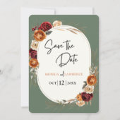 Elegante Hochzeit von Orangensaft Save The Date (Vorderseite)