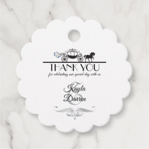 Elegante Hochzeit von Pferden und Buggyen Geschenkanhänger