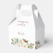 Elegante Hochzeit von Rosenblumen Geschenkschachtel (Rückseite)