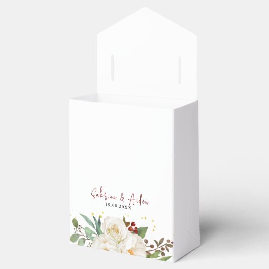 Elegante Hochzeit von Rosenblumen Geschenkschachtel (Geöffnet)