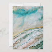 Elegante Hochzeit von Sage und Gold Beach Einladung (Rückseite)