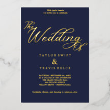 Elegante Hochzeit von Seen und Gold Foil