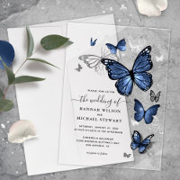 Elegante Hochzeit von Silberschmetterlingen und Na