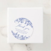 Elegante Hochzeit von Viktorianisch Blue Floral Geschenkanhänger (Beispiel)