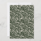 Elegante Hochzeit von Viktorianischen Waldgrün Einladung (Rückseite)