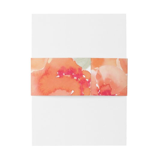 Elegante Hochzeit von Wasserfarben Peach Peonies F Einladungsbanderole (Rückseitenbeispiel)