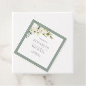 Elegante Hochzeit von White Grey Green Floral Geschenkanhänger (Beispiel)