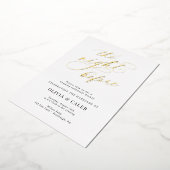 Elegante Hochzeit Vor der Probe Abendessen Folieneinladung (Gedreht)