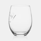 Elegante Hochzeit Weinglas Ohne Stiel (Links)