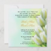 Elegante Hochzeit Weiße Blume Taubenglocken Einladung (Rückseite)