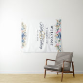 Elegante Hochzeit Willkommensflora Wandteppich (Beispiel (Horizontal))